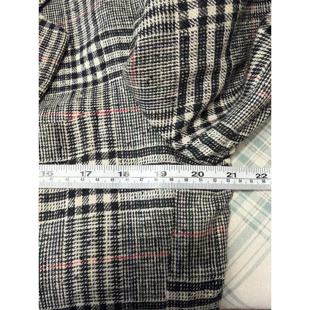 BOSS Hugo Boss Men's 42S Plaid Gray Plaid Wool Blazer Glen Check Sport Coat - Picture 15 of 16